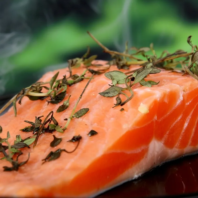 Salmon Nutrition: Calories, Protein & Omega-3s — prepared food shown for nutrition reference